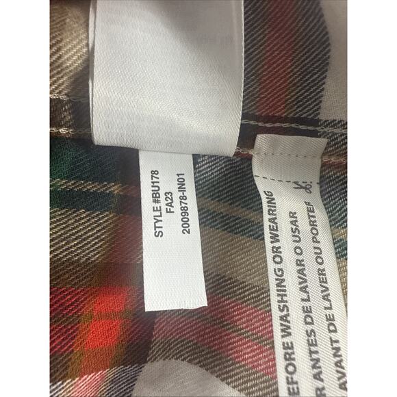 J Crew Men's Classic Fit Plaid Flannel Shirt Men's M Ivory Multi Plaid - Picture 6 of 6